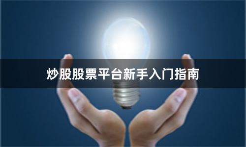 炒股股票平台新手入门指南